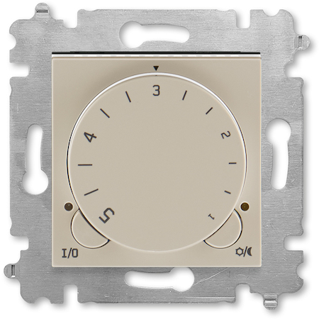 2CHH920003A6018 Терморегулятор ABB Levit с поворотной ручкой 16А кофе макиато / белый