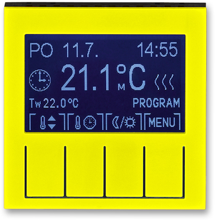 2CHH911031A4064 Терморегулятор ABB Levit универсальный программируемый жёлтый / дымчатый чёрный