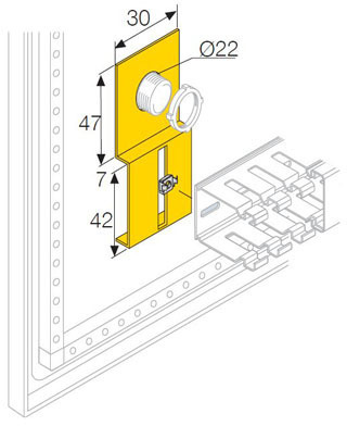 ABB EV1131 Кронштейн для перф. кабель-канала на кнопку.d22 (100шт)