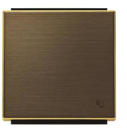 ABB 2CLA850400A1201 Клавиша для 1-клавишных выключателей/переключателей/кнопок с символом ЗВОНОК, серия SKY, цвет античная латунь