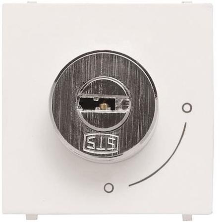 N2253.2 BL ABB NIE Zenit Бел Выключатель с ключом на 2 положения, без фиксации, 2 мод