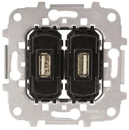 ABB 2CLA818530A1001 Механизм USB зарядного устройства, 2х2000 мА, 5В, серия SKY