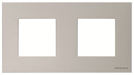 ABB 2CLA227210N1301 Рамка 2-постовая, (2+2)-модульная, базовая, серия Zenit, цвет серебристый