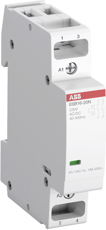 ABB 1SBE111111R0111 Контактор ESB16-11N-01 модульный (16А АС-1, 1НО+1НЗ), катушка 24В AC/DC
