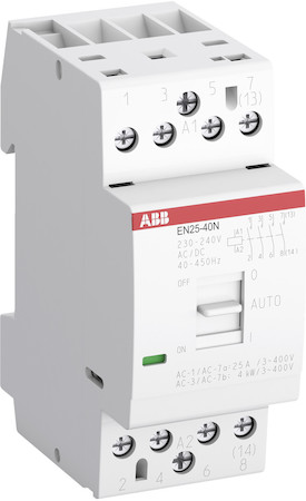 ABB 1SAE232111R0140 Контактор EN25-40N-01 модульный с ручным управлением (25А АС-1, 4НО), катушка 24В AC/DC