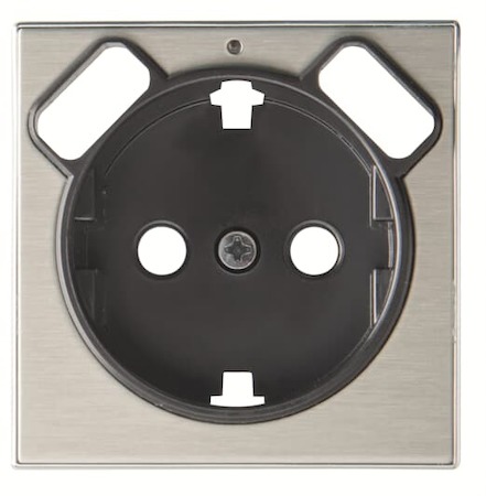 ABB 2CLA858830A1401 Накладка для розетки SCHUKO с 2хUSB ЗУ, арт.8188.3, серия SKY, цвет нержавеющая сталь