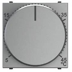 ABB 2CLA224030N1301 Механизм терморегулятора для тёплых полов с выносным датчиком температуры, 10А/250В, серия Zenit, цвет серебристый