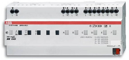 ABB 6197-0-0027 6197/14-500 Светорегулятор универсальный 6х315Вт, MDRC