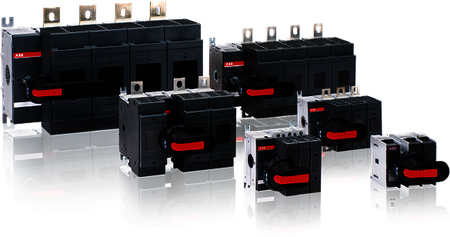 ABB 1SCA022471R5890 Рубильник OS63DS40N1 до 63А  4-полюсный ручка сбоку,(без защиты нейтрали), (предохранитель 000 или 00 (нет в комплекте))