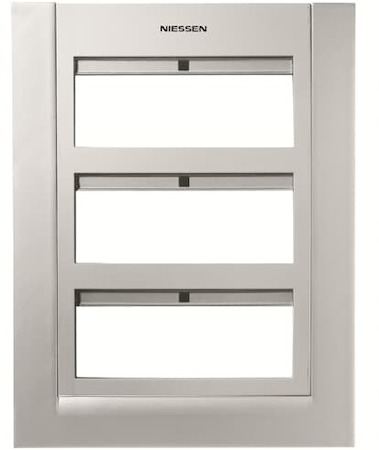 ABB 2CLA127300T1301 Панель лицевая для бокса поста централизации открытого/скрытого монтажа на 18 модулей (2 ряда), цвет серебристый