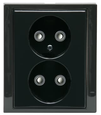 302UJ-81 ABB Impressivo Розетка Double Shuko 16А 230В, без заземления, антрацит