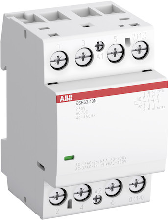 ABB 1SAE351111R0340 Контактор ESB63-40N-03 модульный (63А АС-1, 4НО), катушка 48В AC/DC
