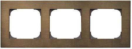 ABB 2CLA857300A1201 Рамка 3-постовая, серия SKY, цвет античная латунь