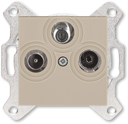 2CHH083303A6018 Розетка TV-R-SAT ABB Levit единственная кофе макиато