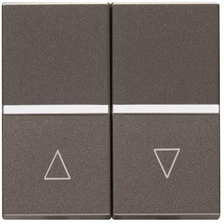 ABB 2CLA224410N1801 Механизм выключателя жалюзи клавишный, с фиксацией, 2-модульный, серия Zenit, цвет антрацит