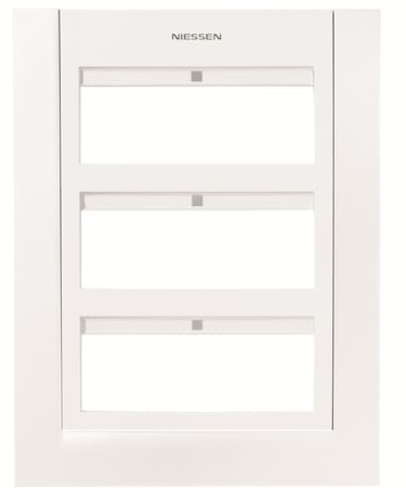 ABB 2CLA127300T1101 Панель лицевая для бокса поста централизации открытого/скрытого монтажа на 18 модулей (2 ряда), цвет белый/белый