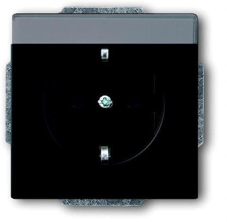 ABB 2CKA002011A3884 Розетка SCHUKO 16А 250В поле для надписи, Future/Axcent/Carat/Династия, черный бархат