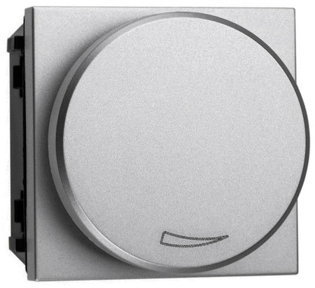 ABB 2CLA226030N1301 Механизм электронного поворотного светорегулятора для регулируемых LEDi ламп, 2-100 Вт, 2-модульный, серия Zenit, цвет серебристый