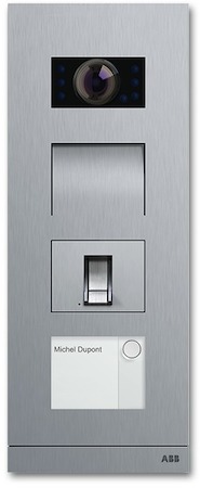 8300-0-0435 ABB Станция вызова, видео, 1 кл., со счит. отпечатка пальца, сталь