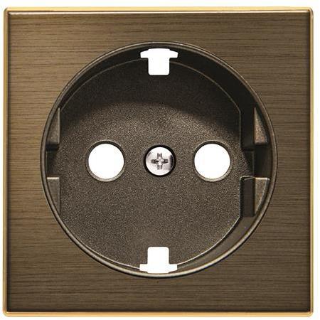 ABB 2CLA858890A1201 Накладка для розетки SCHUKO с плоской поверхностью, серия SKY, цвет античная латунь