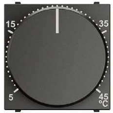 ABB 2CLA224030N1801 Механизм терморегулятора для тёплых полов с выносным датчиком температуры, 10А/250В, серия Zenit, цвет антрацит