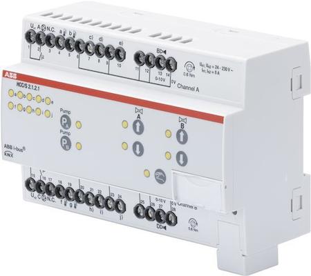 ABB 2CDG110219R0011 HCC/S2.1.2.1 Контроллер распределительного узла, с управлением 0-10В, 2х канальный, с ручным управлением