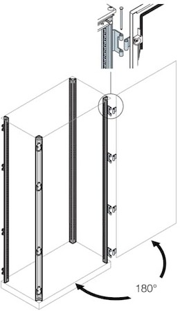 ABB EV0120 Стойки каркаса шкафа с петлями 180гр. H=2000
