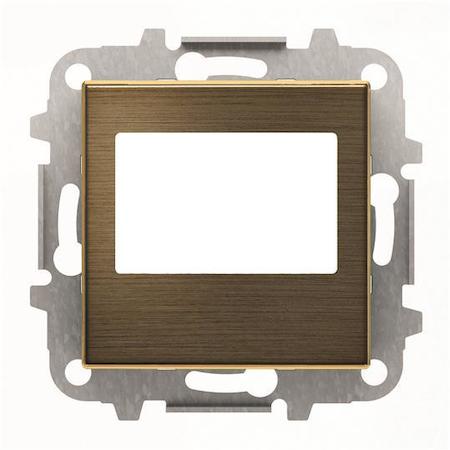 ABB 2CLA856800A1201 Накладка для механизма цифрового FM-радио арт.9368 и/или механизма (блока) ДУ арт.9368.2, серия SKY, цвет античная латунь