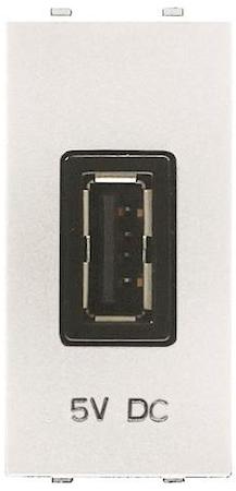 ABB 2CLA218520N1101 Механизм USB зарядного устройства, 1М, 2000 мА, 5В, серия Zenit, цвет альпийский белый