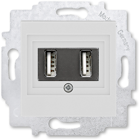 2CHH290040A6016 USB зарядка двойная ABB Levit серый