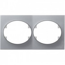 5572.1 PL ABB NIE Tacto Серебро Рамка 2-ая гориз