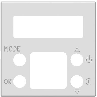 ABB 2CLA224050N1301 Накладка для механизма электронного терморегулятора 8140.5, 2-модульная, серия Zenit, цвет серебристый