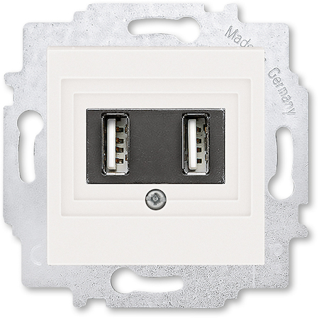2CHH290040A6068 USB зарядка двойная ABB Levit жемчуг