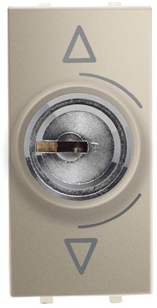 N2153.1 CV ABB Zenit Механизм переключателя с ключом на 3 положения, 1-модульный, шампань