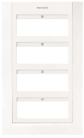 ABB 2CLA127400T1101 Панель лицевая для бокса поста централизации открытого/скрытого монтажа на 24 модуля (4 ряда), цвет белый/белый
