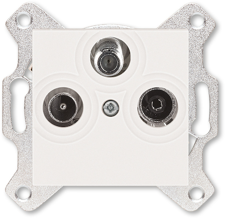 2CHH083303A6068 Розетка TV-R-SAT ABB Levit единственная жемчуг