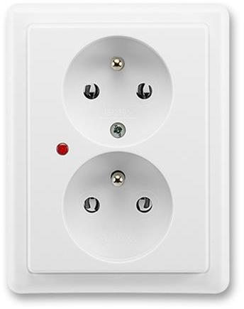 5588.2 BL ABB Tacto Розетка с/з в сборе с заземлением, 16А / 250В, альпийский белый