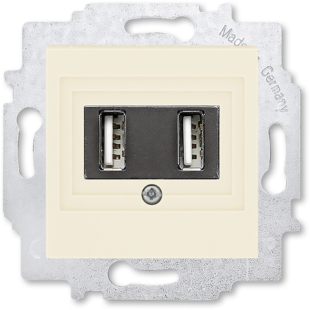 2CHH290040A6017 USB зарядка двойная ABB Levit слоновая кость