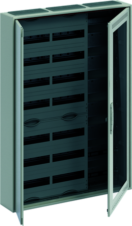 ABB 2CPX052227R9999 Шкаф 168М навесной с медиапанелями IP30, 1100x800x160 между DIN-рейками 125 мм и самозажимными клеммами N/PE и Wi-Fi дверью с вент. отверстиями ComfortLine CA37VMW