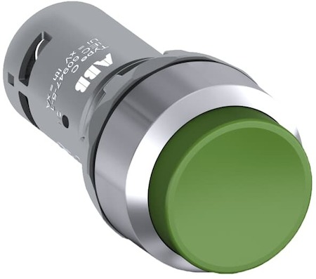 ABB 1SFA619102R3022 Кнопка CP3-30G-20 зеленая с выступающей клавишей без фиксации 2НО