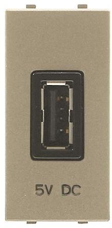 ABB 2CLA218520N1901 Механизм USB зарядного устройства, 1М, 2000 мА, 5В, серия Zenit, цвет шампань