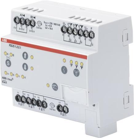 ABB 2CDG110213R0011 FCC/S1.2.2.1 Фанкойл-контроллер, 2x0-10В управление клапанами, 3ступенчатое управление вентилятором, с ручным управлением