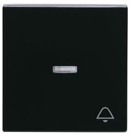 ABB 2TKA000562G1 Клавиша для 1-клавишных вызвонокателей/переключателей/кнопок с символом звонок, прозрачная линза, Impressivo, антрацит