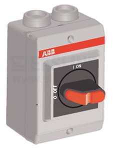ABB 1SCA022382R0210 Рубильник в боксе OTP16A3P до 16А(АС23) 3х-полюсный, 1НО доп. ко нтакт, красно-желтая ручка, резьба 4xPg21+2xPg11