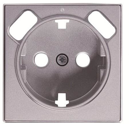 ABB 2CLA858830A1301 Накладка для розетки SCHUKO с 2хUSB ЗУ, арт.8188.3, серия SKY, цвет серебряный