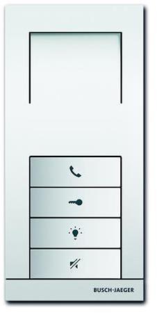 ABB 8300-0-0326 BJE-W, АУ, аудио, 4 клавиши, сереб-ый
