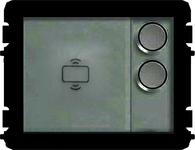 ABB 2TMA070120N0025 Клавишный модуль с двумя круглыми клавишами и считывателем IC, Mifare/NFC