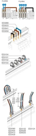 ED3082 ABB Соединитель с 2-х полюсным кабелем паралл, 100А (L=600мм)