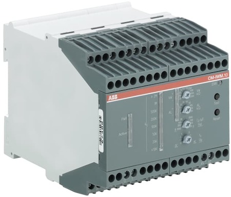 ABB 1SVR470670R1000 Реле контроля сопротивления изоляции CM-IWM.10 (1-250кОм / 0,02-20МОм) Uизм=0-690В AC/DC, 2ПК, емкость системы 1000 мкФ, винтовые клеммы