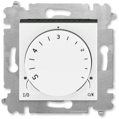 2CHH920003A6062 Терморегулятор ABB Levit с поворотной ручкой 16А белый / дымчатый чёрный